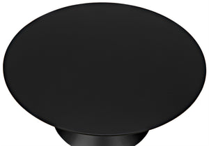 Noir Zasa Handcrafted Black Iron Side Table – Modern Geometric Design for Versatile Home Decor Use GTAB947MTB