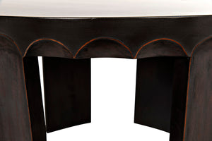 Noir Fluted Side Table - Elegant Fluted Design with Pale Finish & Light Brown Trim for Stylish Decor GTAB951P
