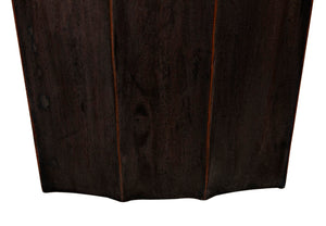 Noir Fluted Side Table - Elegant Fluted Design with Pale Finish & Light Brown Trim for Stylish Decor GTAB951P