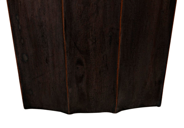 Noir Fluted Side Table - Elegant Fluted Design with Pale Finish & Light Brown Trim for Stylish Decor GTAB951P