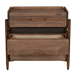 Noir Savino Handcrafted Walnut Side Table – Contemporary Design, Dark Finish, Perfect for Any Space GTAB970DW