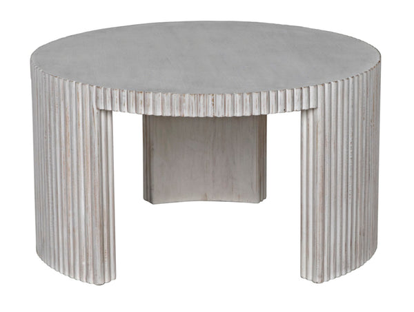 Noir Jgor Handcrafted White Wash Side/Coffee Table - Versatile Mahogany Accent for Modern Living Spaces GTAB973WH