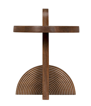 Noir Saturn Side Table - Artisan-Crafted Dark Walnut Accent for Modern Spaces, Stylish & Functional Design GTAB976DW