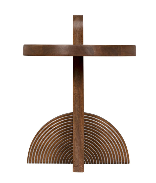 Noir Saturn Side Table - Artisan-Crafted Dark Walnut Accent for Modern Spaces, Stylish & Functional Design GTAB976DW