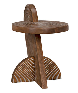 Noir Saturn Side Table - Artisan-Crafted Dark Walnut Accent for Modern Spaces, Stylish & Functional Design GTAB976DW