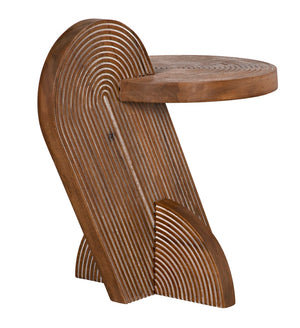 Noir Saturn Side Table - Artisan-Crafted Dark Walnut Accent for Modern Spaces, Stylish & Functional Design GTAB976DW