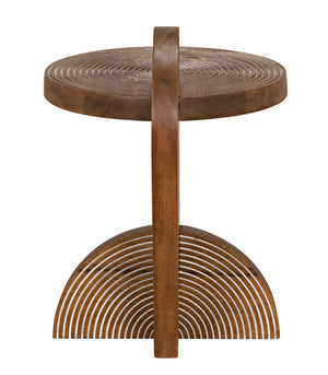 Noir Saturn Side Table - Artisan-Crafted Dark Walnut Accent for Modern Spaces, Stylish & Functional Design GTAB976DW