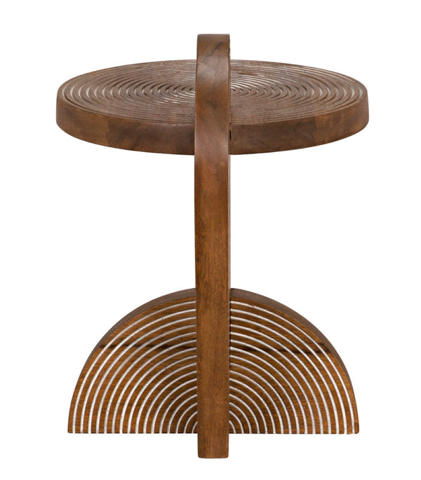 Noir Saturn Side Table - Artisan-Crafted Dark Walnut Accent for Modern Spaces, Stylish & Functional Design GTAB976DW