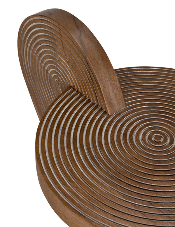 Noir Saturn Side Table - Artisan-Crafted Dark Walnut Accent for Modern Spaces, Stylish & Functional Design GTAB976DW