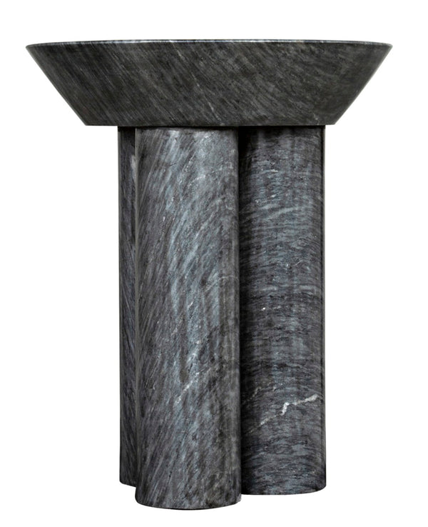 Noir Nox Side Table - Artisan-Crafted Elegance for Modern Living Spaces with Luminous Marble Finish Black Marble GTAB977B