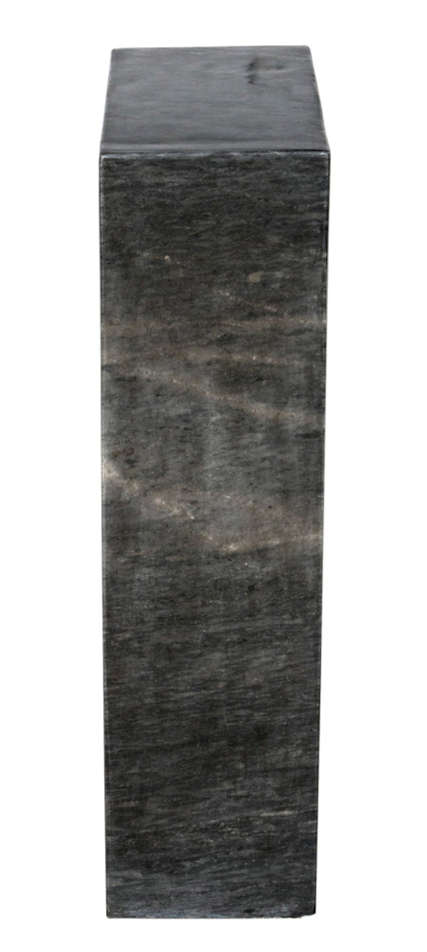 Noir Aero Side Table – Artisan-Crafted Elegance for Modern Living Spaces with Timeless Marble Finish Black Marble GTAB978B