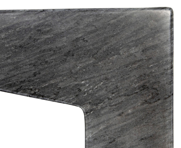 Noir Aero Side Table – Artisan-Crafted Elegance for Modern Living Spaces with Timeless Marble Finish Black Marble GTAB978B