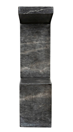 Noir Aero Side Table – Artisan-Crafted Elegance for Modern Living Spaces with Timeless Marble Finish Black Marble GTAB978B