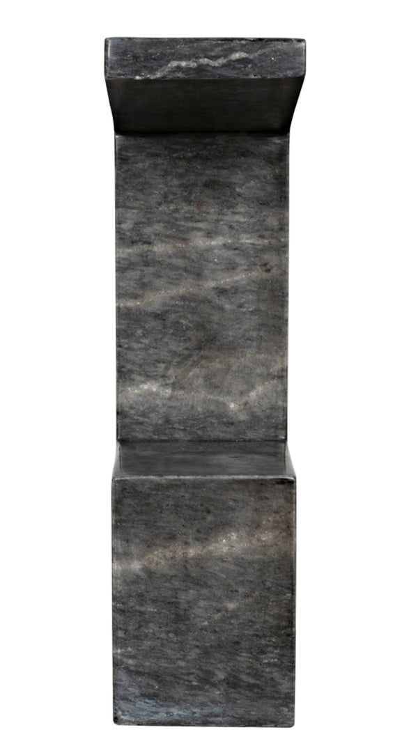 Noir Aero Side Table – Artisan-Crafted Elegance for Modern Living Spaces with Timeless Marble Finish Black Marble GTAB978B