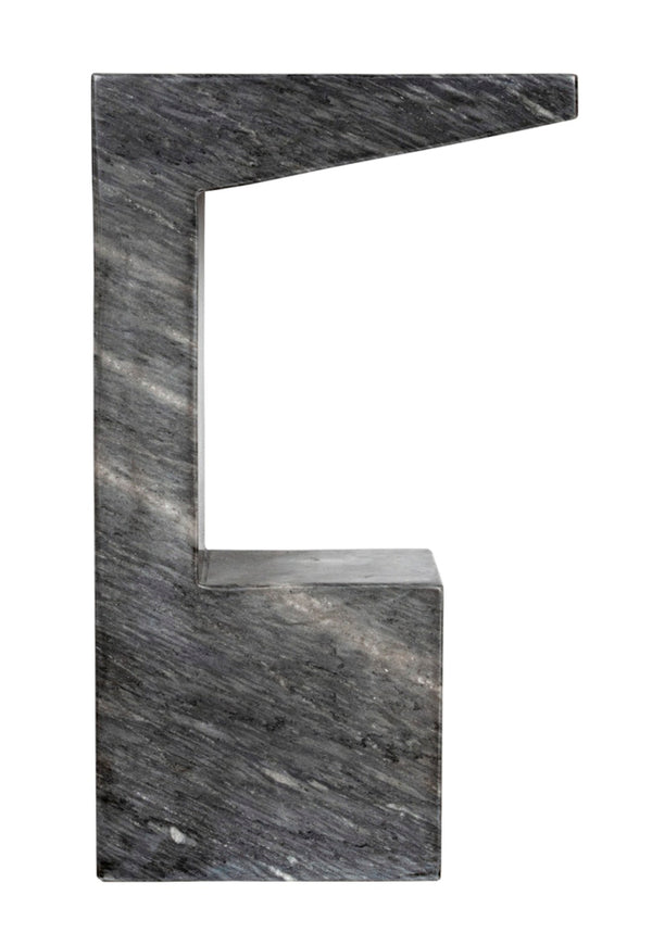 Noir Aero Side Table – Artisan-Crafted Elegance for Modern Living Spaces with Timeless Marble Finish Black Marble GTAB978B