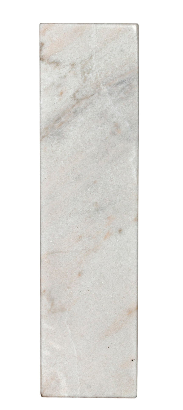 Noir Aero Side Table – Artisan-Crafted Elegance for Modern Living Spaces with Timeless Marble Finish White Marble GTAB978W