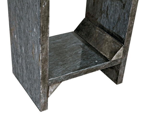 Noir Easton Handcrafted Black Marble Side Table – Elegant Accent for Contemporary Living Spaces & Decor GTAB979B