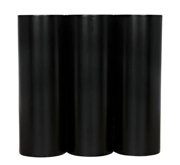 Noir Bast Side Table: Sculptural Matte Black Accent with Elliptical Top for Modern & Eclectic Interiors GTAB980MTB