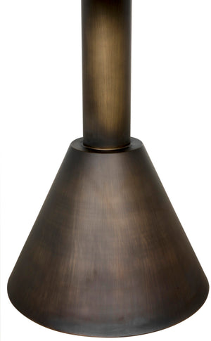 Noir Joseph Side Table - Handcrafted Aged Brass & White Marble Accent for Modern Living Spaces & Durability GTAB982AB