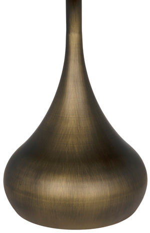 Noir Mateo Side Table - Artisan-Crafted Aged Brass with White Marble Top for Chic Living Spaces GTAB985AB
