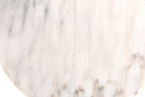 Noir Mateo Side Table - Artisan-Crafted Aged Brass with White Marble Top for Chic Living Spaces GTAB985AB