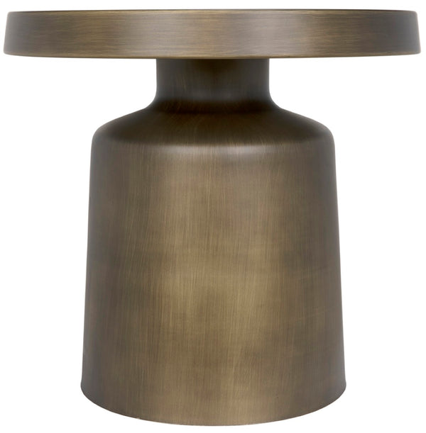 Noir Lee Side Table - Artisan-Crafted Aged Brass Accent with Sturdy Iron Frame for Versatile Styling GTAB986AB