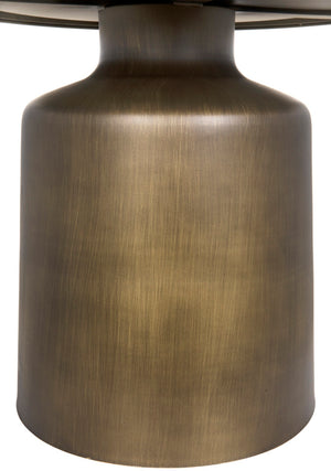 Noir Lee Side Table - Artisan-Crafted Aged Brass Accent with Sturdy Iron Frame for Versatile Styling GTAB986AB