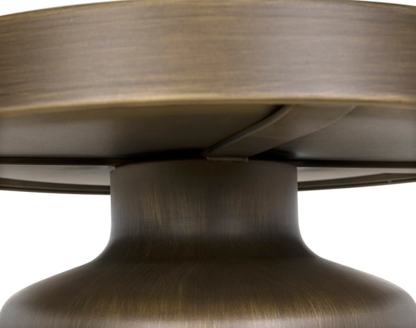 Noir Lee Side Table - Artisan-Crafted Aged Brass Accent with Sturdy Iron Frame for Versatile Styling GTAB986AB