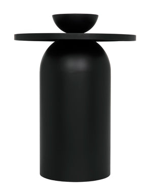 Noir Arabella Handcrafted Metal Side Table - Modern Geometric Design for Stylish Home Decor & Versatility GTAB987MTB