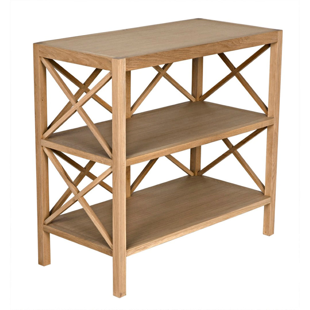 Noir Nikolai Side Table - Scandinavian Design in Solid White Oak, Perfect for Living Room & Bedroom Use GTAB991WO