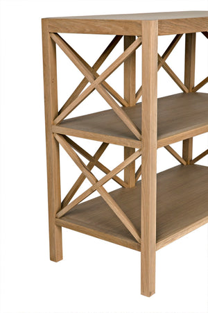 Noir Nikolai Side Table - Scandinavian Design in Solid White Oak, Perfect for Living Room & Bedroom Use GTAB991WO