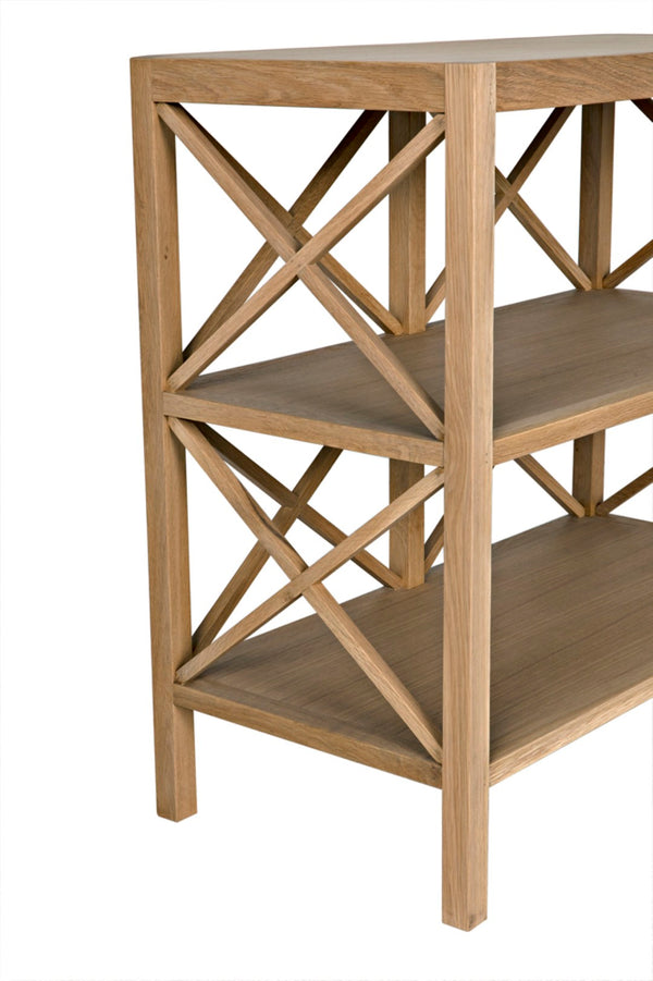Noir Nikolai Side Table - Scandinavian Design in Solid White Oak, Perfect for Living Room & Bedroom Use GTAB991WO