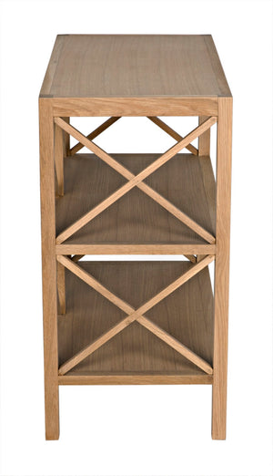 Noir Nikolai Side Table - Scandinavian Design in Solid White Oak, Perfect for Living Room & Bedroom Use GTAB991WO