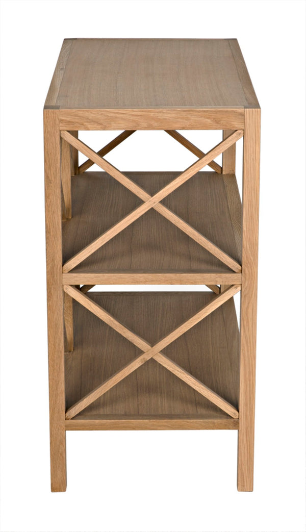 Noir Nikolai Side Table - Scandinavian Design in Solid White Oak, Perfect for Living Room & Bedroom Use GTAB991WO