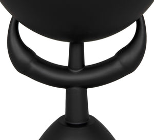 Noir Africa Side Table – Modern Minimalist Metal Accent Table in Matte Black for Stylish Living Spaces GTAB992MTB