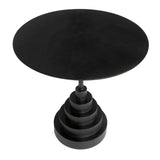 Nova Round Side Table GTAB998MTB Matte Black Noir