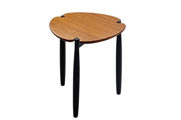 Greenington Tofino Solid Bamboo Sculptural Side Table Organic Modern Accent for Living Room GTF005AM