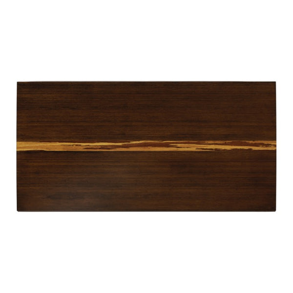 Greenington Torrey Solid Bamboo Dining Table with Geometric Pedestal Base and Tiger Grain Accent GTO002BL