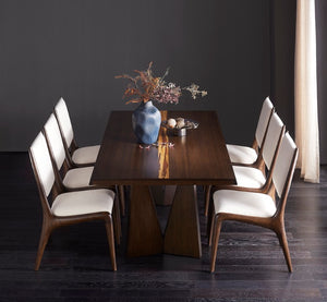 Greenington Torrey Solid Bamboo Dining Table with Geometric Pedestal Base and Tiger Grain Accent GTO002BL