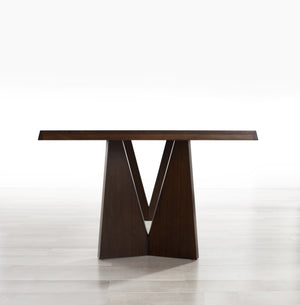 Greenington Torrey Solid Bamboo Dining Table with Geometric Pedestal Base and Tiger Grain Accent GTO002BL