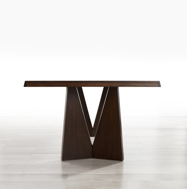 Greenington Torrey Solid Bamboo Dining Table with Geometric Pedestal Base and Tiger Grain Accent GTO002BL