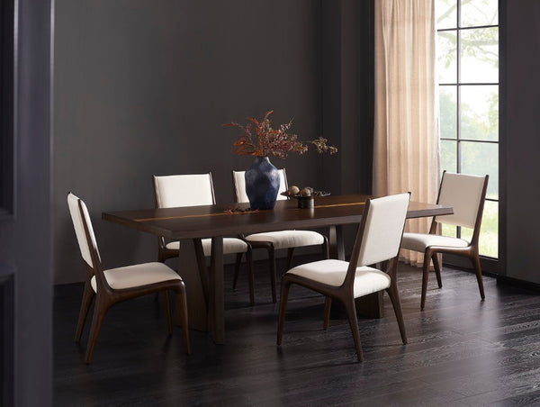 Greenington Torrey Solid Bamboo Dining Table with Geometric Pedestal Base and Tiger Grain Accent GTO002BL