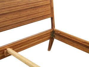 Greenington Ventura King Platform Bed Solid Moso Bamboo Eco Friendly Sustainable Bedroom Frame Amber GVA0002AM