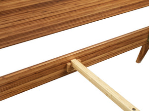 Greenington Ventura King Platform Bed Solid Moso Bamboo Eco Friendly Sustainable Bedroom Frame Amber GVA0002AM