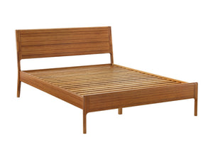 Greenington Ventura King Platform Bed Solid Moso Bamboo Eco Friendly Sustainable Bedroom Frame Amber GVA0002AM