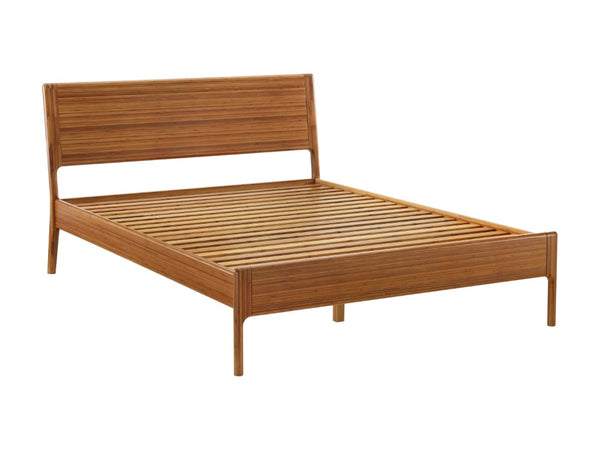 Greenington Ventura King Platform Bed Solid Moso Bamboo Eco Friendly Sustainable Bedroom Frame Amber GVA0002AM