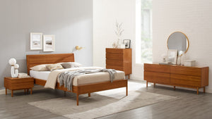 Greenington Ventura Solid Bamboo Nightstand with Dovetail Drawer and Tapered Legs for Modern Bedrooms GVA0004AM