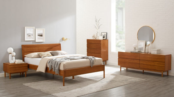 Greenington Ventura Solid Bamboo Tall Chest Four Drawer Eco Friendly Modern Bedroom Storage GVA0005AM