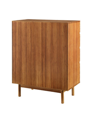 Greenington Ventura Solid Bamboo Tall Chest Four Drawer Eco Friendly Modern Bedroom Storage GVA0005AM