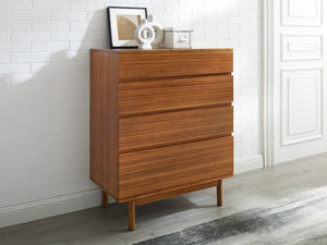 Greenington Ventura Solid Bamboo Tall Chest Four Drawer Eco Friendly Modern Bedroom Storage GVA0005AM